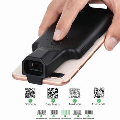 Máy quét điện thoại 1D Back Clip Máy quét mã vạch Bluetooth hoạt động với điện thoại, đầu đọc mã vạch di động