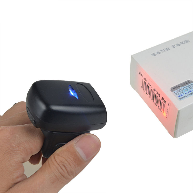 Máy đọc mã vạch không dây có thể đeo được 2d Máy quét mã vạch bluetooth ngón tay Máy quét mã vạch mini cho máy tính bảng Android